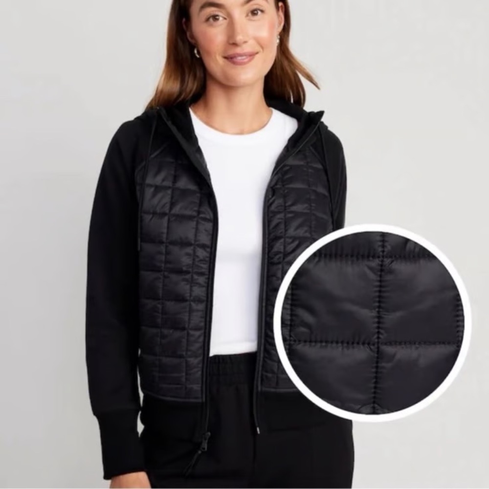 Old Navy Active Dynamic Fleece Hybrid Full Zip Hoodie